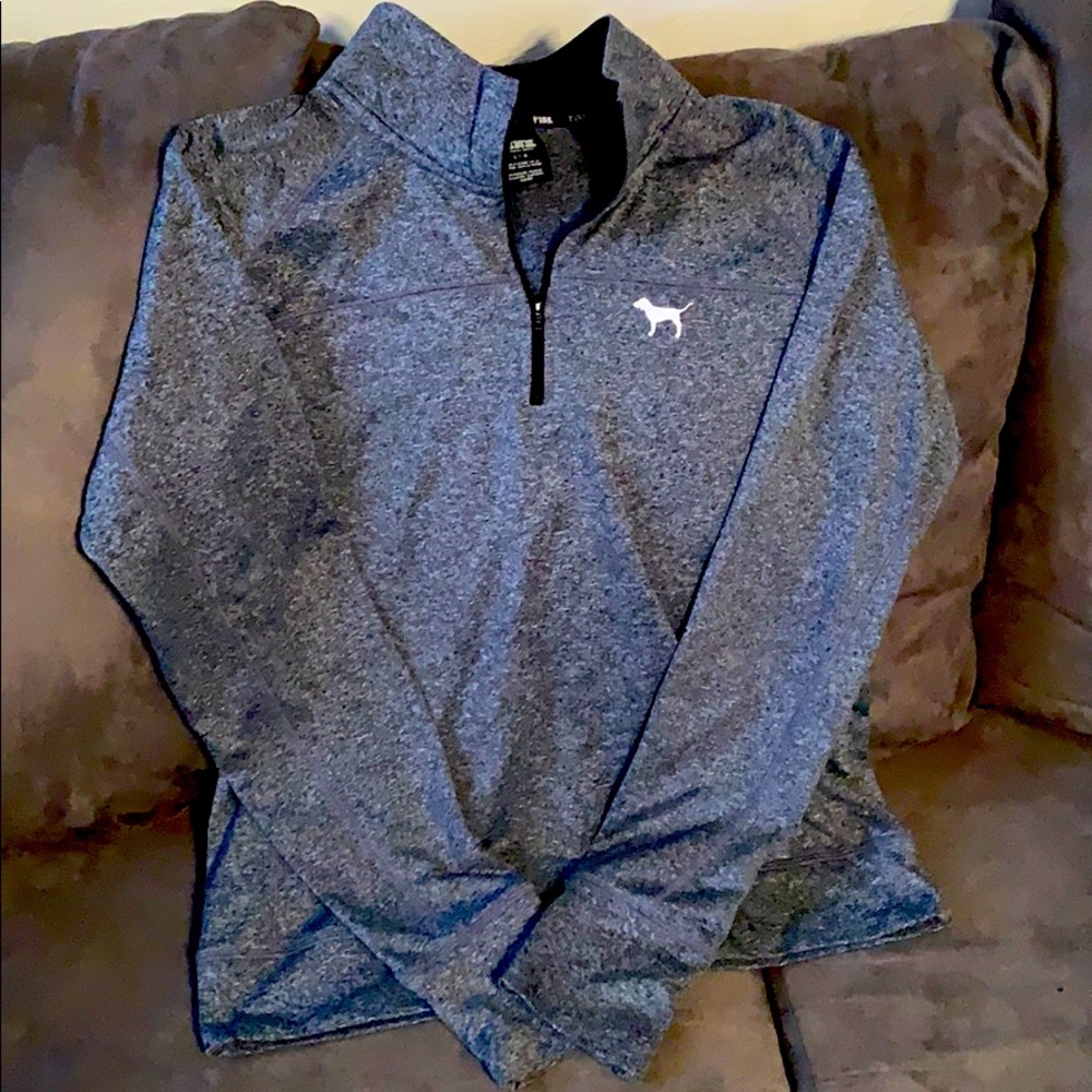 VS Pink Women’s Quarter Zip Long Sleeve, Size L